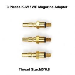 Kit adaptateur gaz vert tuyau enroulement - 3PCS WE KJW Adapter