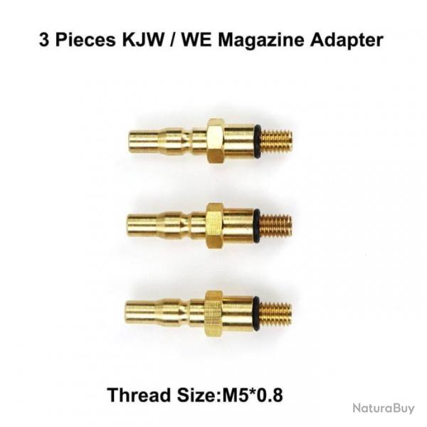 Kit adaptateur gaz vert tuyau enroulement - 3PCS WE KJW Adapter