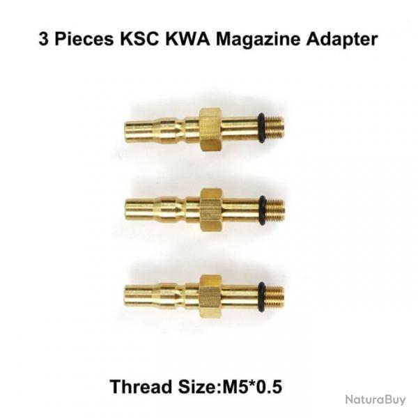 Kit adaptateur gaz vert tuyau enroulement - 3PCS KSC KWA Adapter