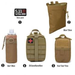 Kit organiseur Molle siège arrière voiture - Ensemble-D2