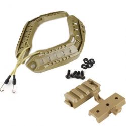 Kit rails latéraux casque MICH Fast MH BJ PJ - Rail set  Tan