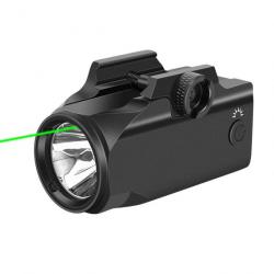 Lampe laser 800 Lms 20-21mm Tactical WS - Vert