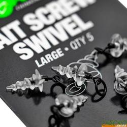 Vis à Appâts Korda Bait Screw Swivel Large (par 5)