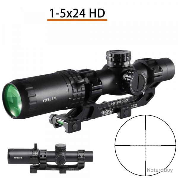 Lunette 1-5x24 Jacht Torentje Lock AR15