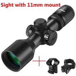 Lunette 3-9x40 vert/rouge Knight Sniper - 11mm