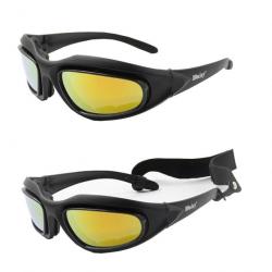 Lunettes de tir 4 lentilles UV 400 - No Polarized