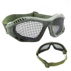 Lunettes protection FO filet métallique - Vert OD