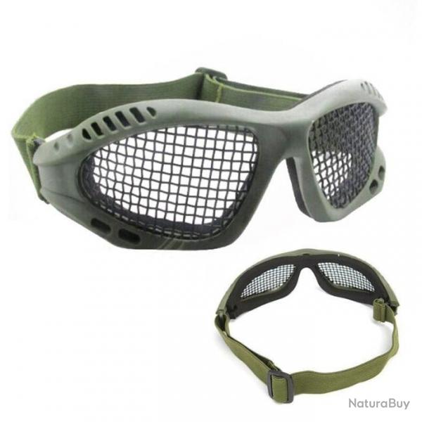 Lunettes protection FO filet mtallique - Vert OD