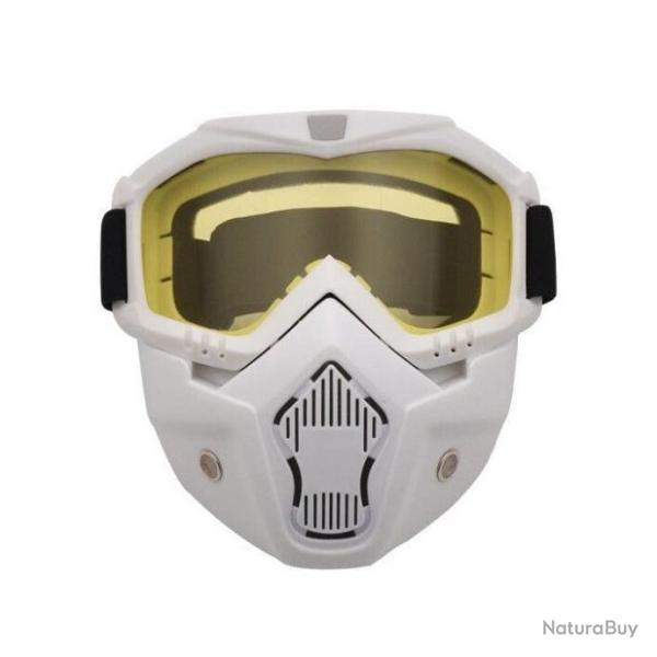 Masque intgral anti-bue amovible ASA - Jaune (masque blanc)