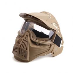 Masque intégral NightVanguard Protector OS - Tan / Coyote (lunettes transparent)