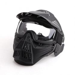 Masque intégral anti-buée Protector OS - Noir (lunettes transparent)