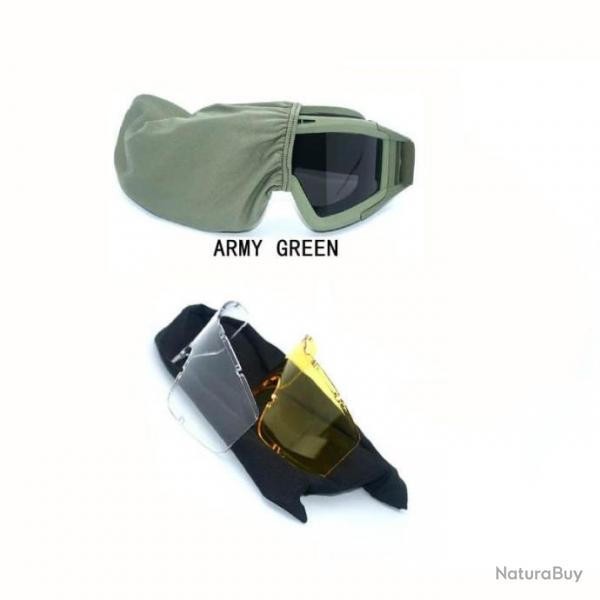 Masque protection Airsoft/paintball YDS - Vert OD