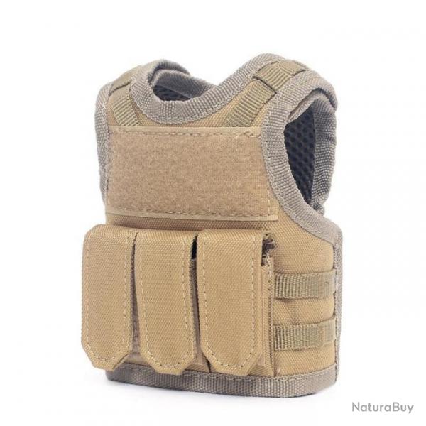 Mini gilet Molle bouteille rglable - Tan