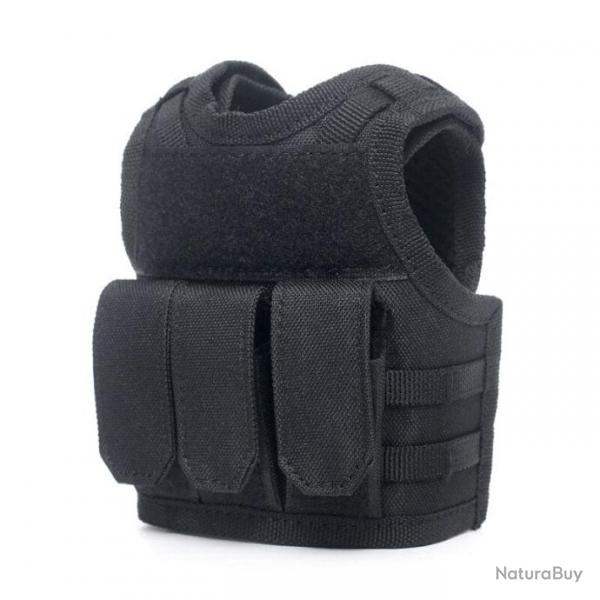 Mini gilet Molle bouteille rglable - Noir