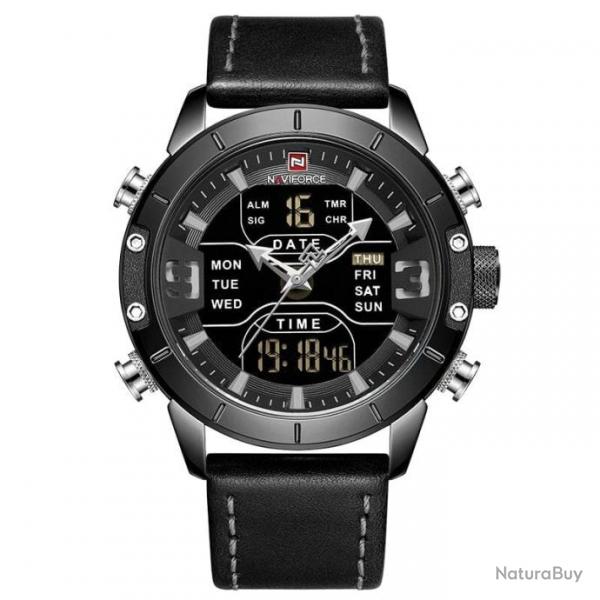 Montre Chronos NAVIFORCE noir/argent