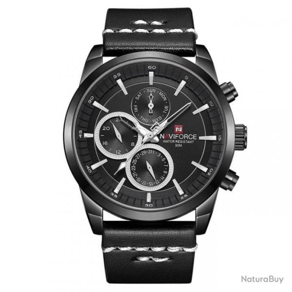 Montre tanche Quartz NAVIFORCE noir