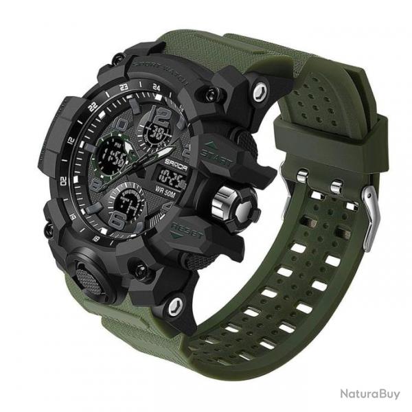 Montre militaire double affichage Quartz