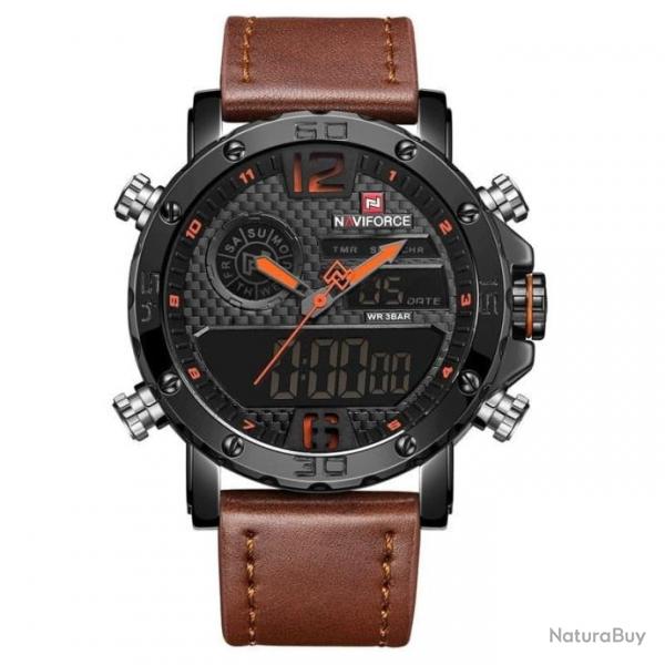 Montre numrique NAVIFORCE WR noir/orange