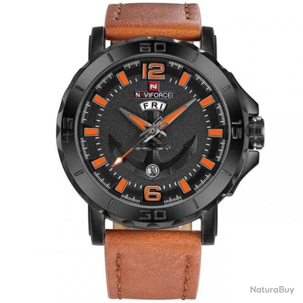 Montre Quartz NF9122 NAVIFORCE marron/orange