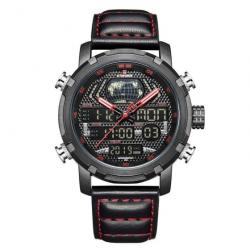 Montre WorldTac LED NAVIFORCE marron/noir