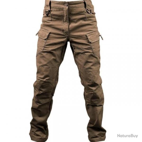 Pantalon combat tactique militaire S19 - Marron / L