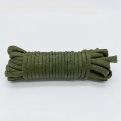 Paracorde survie 7 brins, 5-30 mètres - Vert armée / 5M