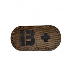 Patch A+ B+ AB O+ réfléchissant - Marron - Noir B+