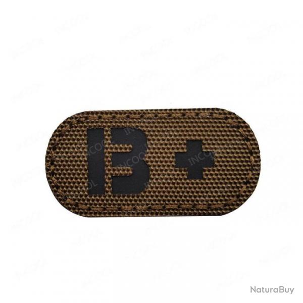 Patch A+ B+ AB O+ rflchissant - Marron - Noir B+