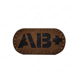 Patch A+ B+ AB O+ réfléchissant - Marron - Noir AB+