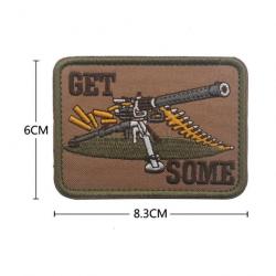 Patch brodé emblème militaire PVC - 4 6X8.3CM Broderie