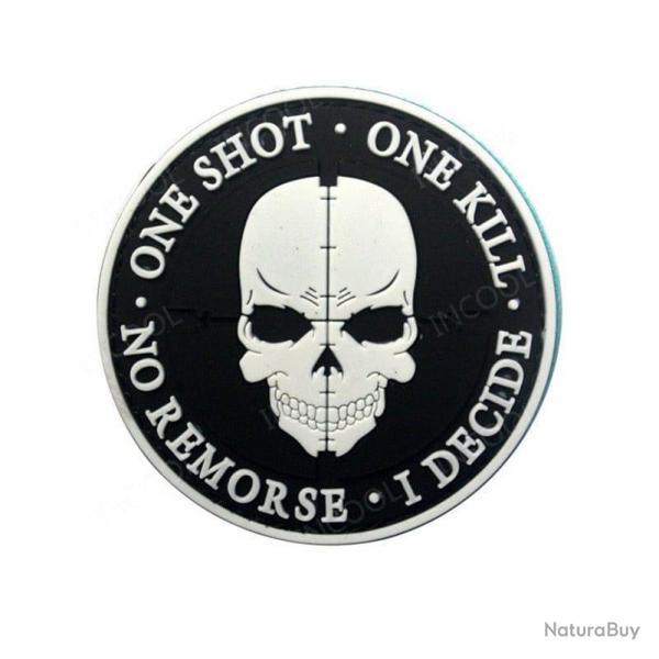 Patch brod emblme militaire PVC - 12 PVC 8CM Pas de boucle