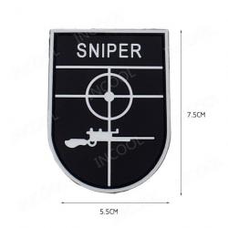 Patch brodé emblème militaire PVC - 17 PVC Pas de boucle