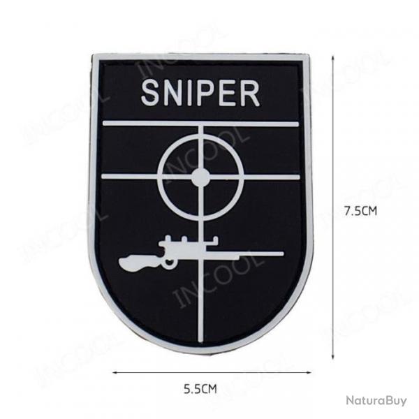 Patch brod emblme militaire PVC - 17 PVC Pas de boucle