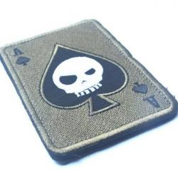 Patch carte Skull Poker - hook loop