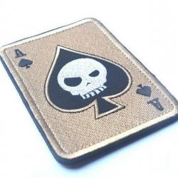 Patch carte Skull Poker - hook loop 1