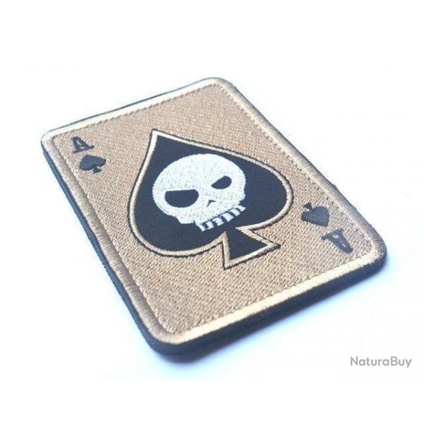 Patch carte Skull Poker - hook loop 1