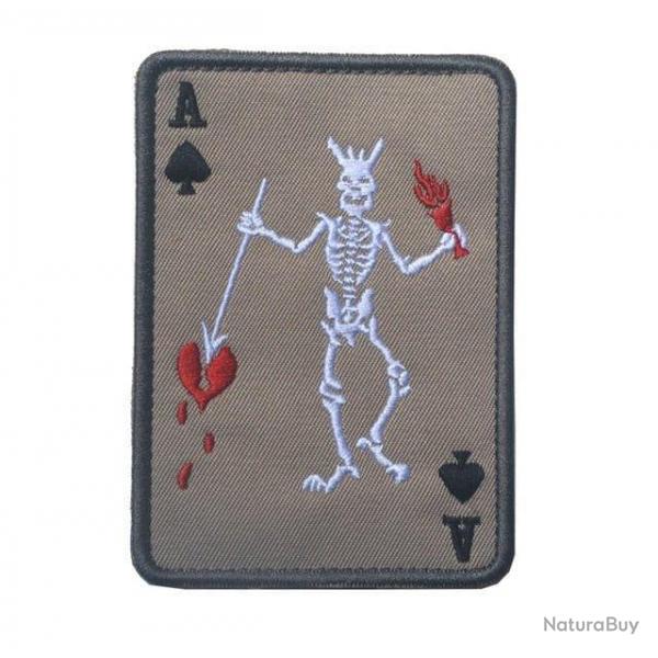 Patch carte Skull Poker - hook loop 5