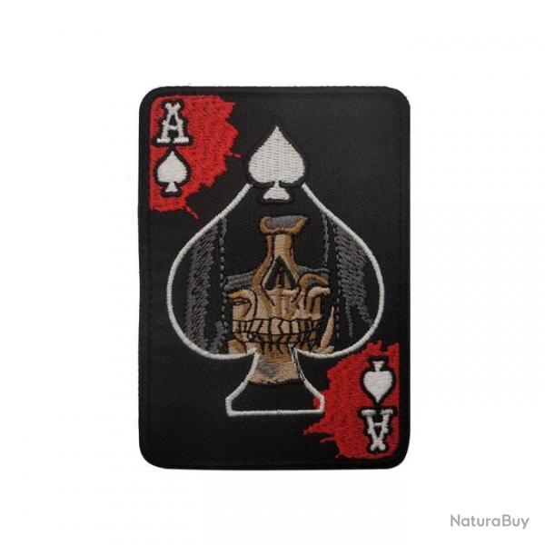 Patch carte Skull Poker - hook loop 10