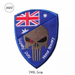 Patch crâne drapeau national 3D 7x9,5 cm - Australie