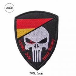 Patch crâne drapeau national 3D 7x9,5 cm - Allemagne