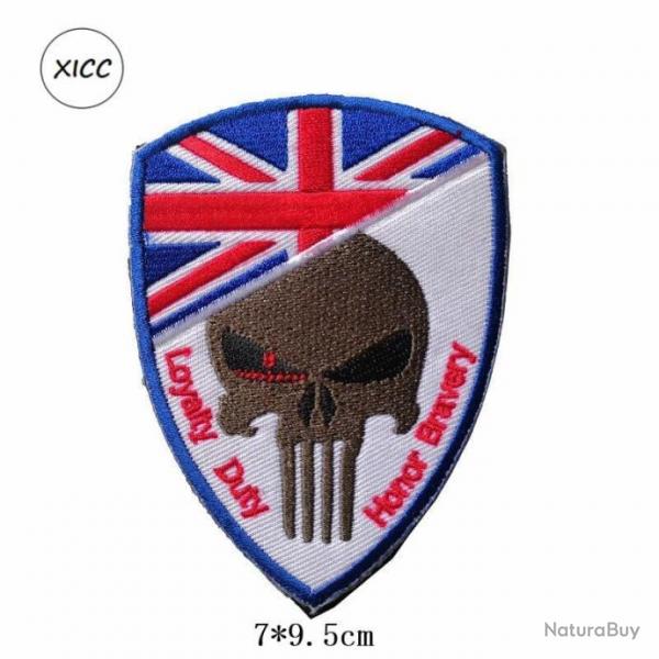 Patch crne drapeau national 3D 7x9,5 cm - Angleterre