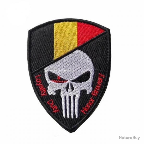 Patch crne drapeau national 3D 7x9,5 cm - Belgique