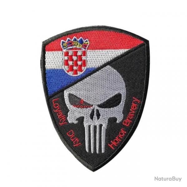 Patch crne drapeau national 3D 7x9,5 cm - Croatie