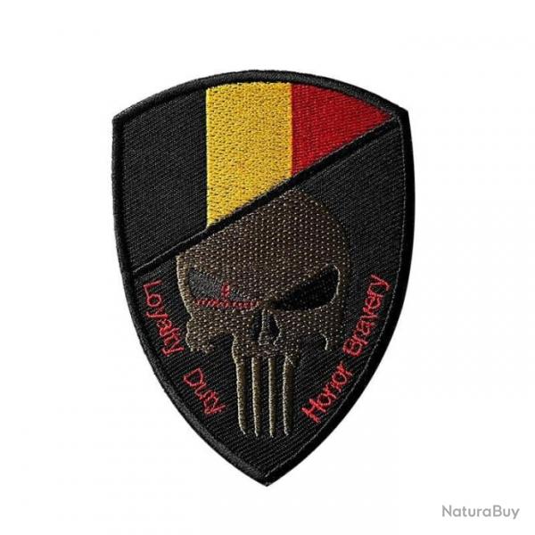 Patch crne drapeau national 3D 7x9,5 cm - Belgium Or