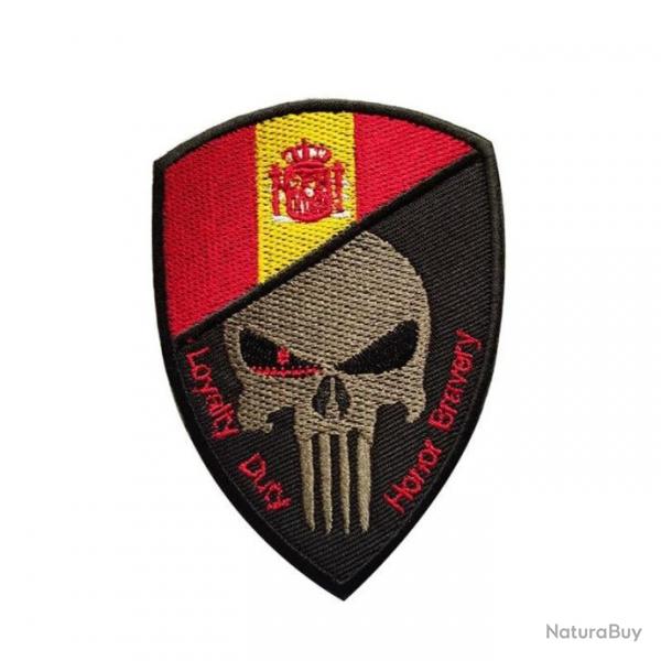 Patch crne drapeau national 3D 7x9,5 cm - Espagne Or