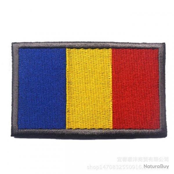 Patch drapeau national tissu - Roumanie