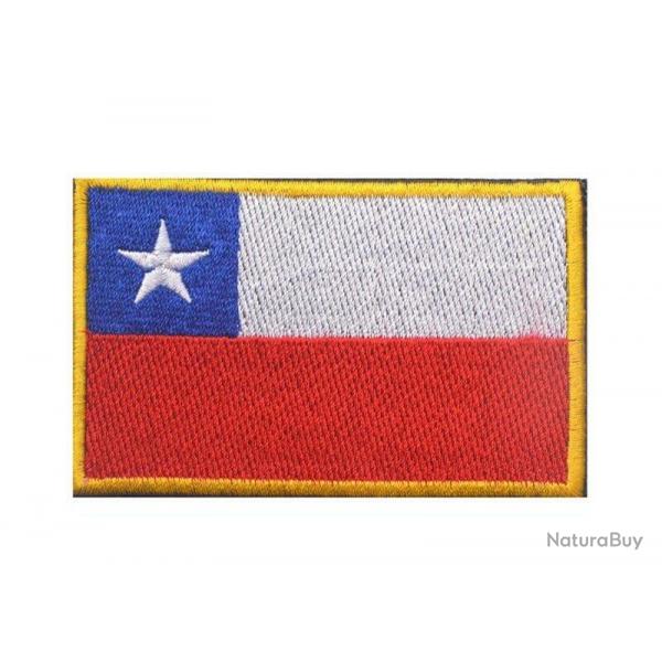 Patch drapeau national tissu - Chili