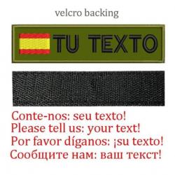 Patch drapeau nom personnalisé uniforme - Espagne -Velcro