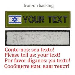 Patch drapeau nom personnalisé uniforme - Israel-Iron on