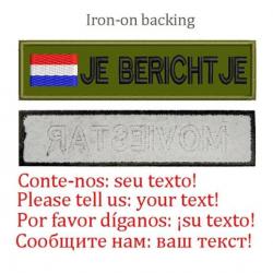 Patch drapeau nom personnalisé uniforme - Pays bas-Iron on